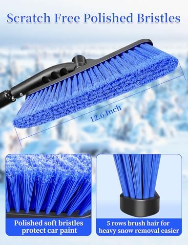 HEEYA Snow Brush for Car, Extendable Ice Scraper - Image 3