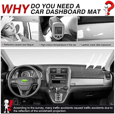 Autorder Dashboard Cover Mat for Honda CRV 2007-2011 Accessories Dash Cover - Image 2
