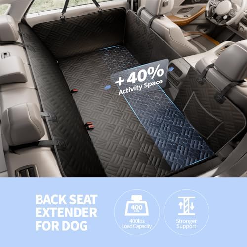 Dog Car Seat Cover for Back Seat, Hard Bottom Backseat Extender - Image 2
