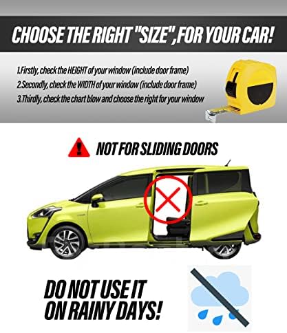 ESEWALAS Car Window Shades, Car Window Covers, Adjustable Elastic Fabric Sun - Image 2