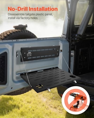 VEVOR Tailgate Table, for 2021-2026 Ford Bronco 4 Door Hardtops, 88 lbs Load - Image 6