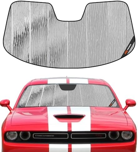 Pigenius Windshield Sunshade for Dodge Challenger 2015-2023 Front Window Shade by Pigenius