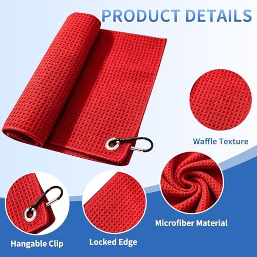Fishing Towel with Clip, Golf Towel - Image 3