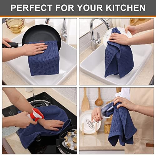 Kitinjoy 100% Cotton Waffle 4-Pack Kitchen Towels - Image 4