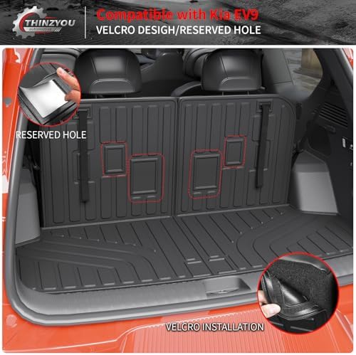 Trunk Mat with Backrest Mat for 2024 2025 2026 Kia EV9 6&7 Seats - Image 3