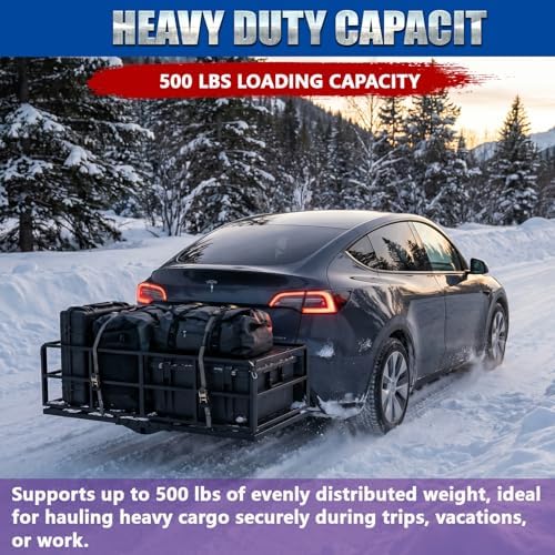 61 x 25 x 16 Inch Foldable Hitch Cargo Carrier - Image 2