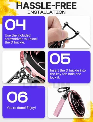Lucrum Compatible with Hyundai Key Fob Cover & Keychain - Image 7
