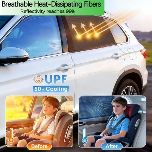 2-Pack 42.5"x21.5" Car Rear Window Sunshades, Car Window Shade Suitable - Image 3