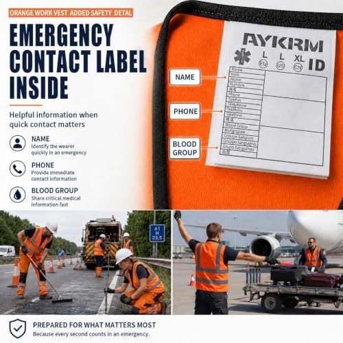 AYKRM 12 colour High visibility viz vest hi vis viz reflective work - Image 6