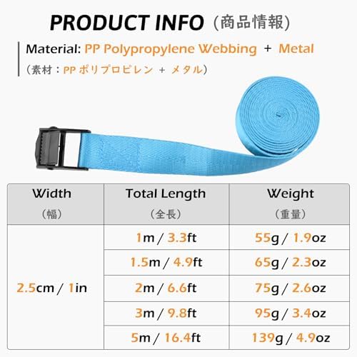 TRIWONDER Tie Down Straps Lashing Straps - Image 2