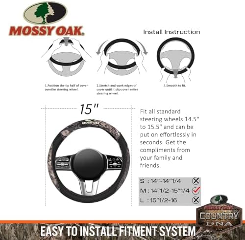 Mossy Oak Camo Steering Wheel Cover - Image 7