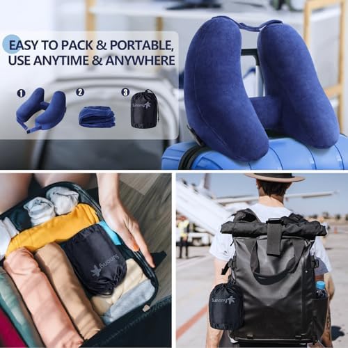 Sunany Travel Neck Pillow for Airplane Pillow Comfortably Supports Head - Image 5