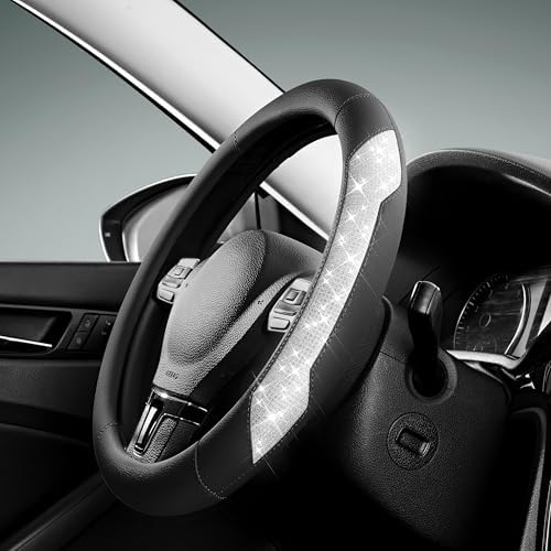 PIC AUTO Steering Wheel Cover, Sparkly Crystal Bling Glitter by PICAUTO