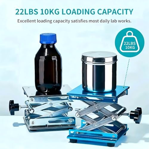 10inch x10inch Lab Jack Stand Platform, Anodized Aluminum Top Deck Laboratory - Image 4