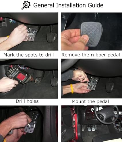 iJDMTOY Track Racing Foot Pedal Cover Set, Universal - Image 4