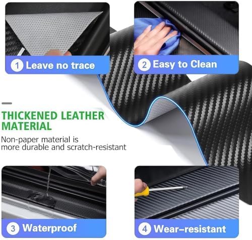 4PCS Z71 Carbon Fiber Door Sill Protector Decals - Image 6