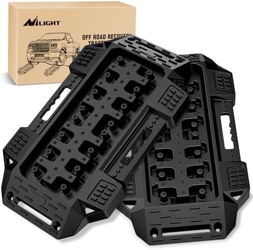 Nilight Recovery Offroad Traction Boards Mini Short 2PCS Black by Nilight