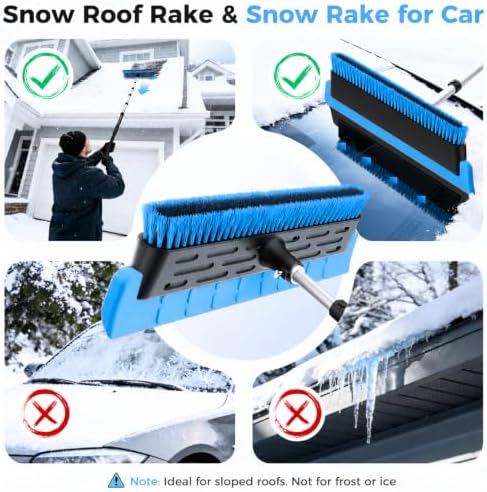 16" Large Snow Brush for Car Windshield, Non-Scratch Snow Scraper, Snow Remover - Image 5