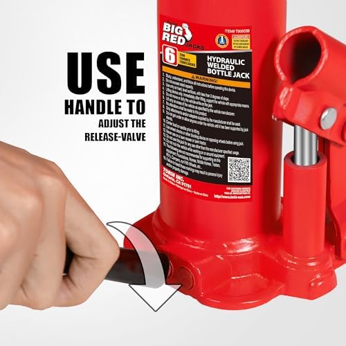 BIG RED 6 Ton Hydraulic Welded Bottle Jack - Image 6