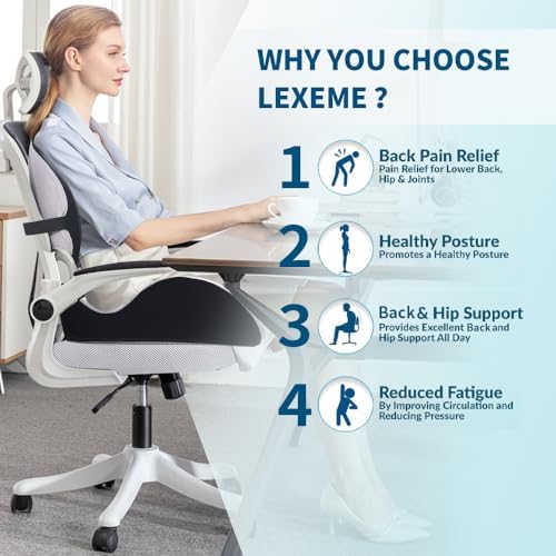 X Large Memory Foam Seat Cushion Lumbar Support Pillow - Image 2