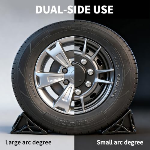 Rubber Wheel Chocks for RV Trailer Upgraded Deformable Design 2 Pc - Image 6