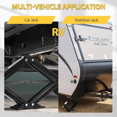 RV Scissor Jack Stabilizer 6500lb Heavy Duty 24" RV Trailer Stabilizer Leveling - Image 7