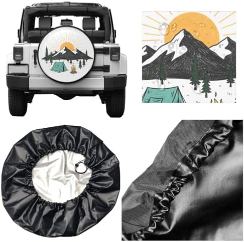 Mountain Camping Spare Tire Cover Wheel Protector Universal Fit - Image 5
