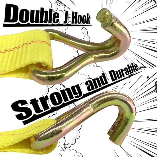 KJE Ratchet Straps Heavy Duty, 000 Lbs Max Break Strength, Tie Down Ratcheting - Image 5