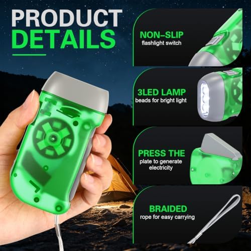Treela 36 Hand Crank Flashlights - Image 3