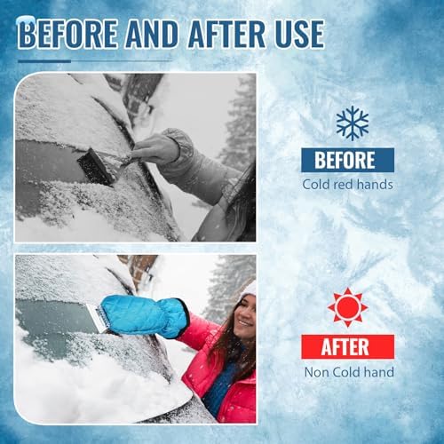 WILLBOND Ice Scraper with Glove Waterproof Ice Scrapers - Image 4