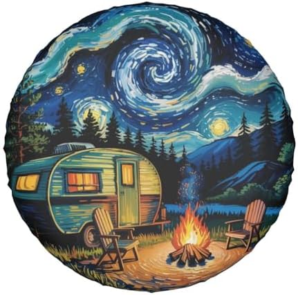 Starry Night Spare Tire Cover Wheel Protector Universal Fit - Image 7