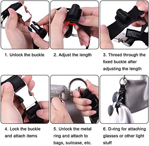 Wisdompro Jacket Gripper Strap for Travel, Nylon Add a Bag Luggage Straps - Image 6