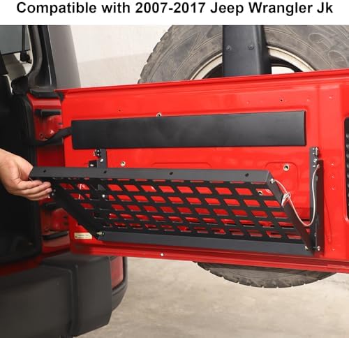 CheroCar for Jeep JK Tailgate Table Rear Foldable Cargo Shelf Aluminum Alloy - Image 6