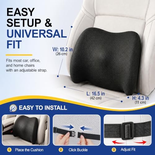 Lumbar Support Pillow for Car, Back Support Cushion for Office Chairs - Image 6