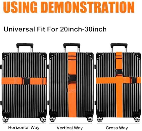Luggage Straps for Suitcases TSA Approved-2 Pack Bright Personalized Luggage - Image 4