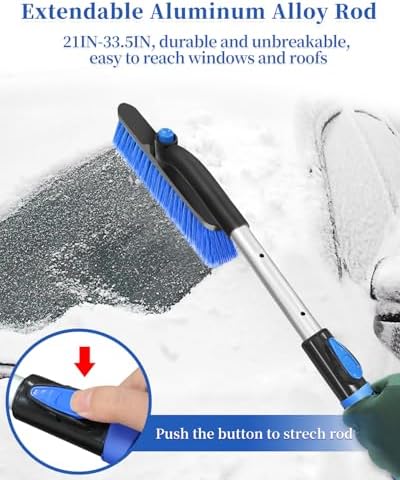 33'' Ice Scraper Snow Brush for Car Windshield Window - Image 3