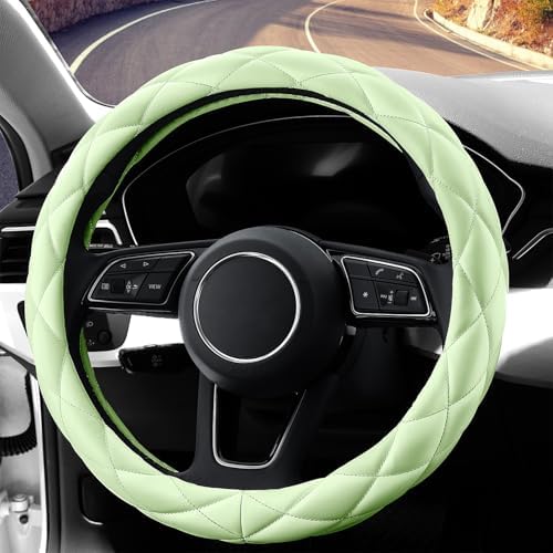 YHONGJT Cute Soft Microfiber Leather Anti-Slip Steering Wheel Cover, Universal - Image 3