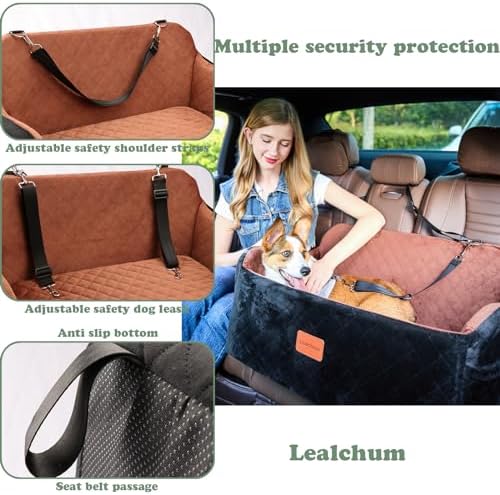 Lealchum Dog Car Seat for Medium Sized Dog, Car Dog Bed - Image 4