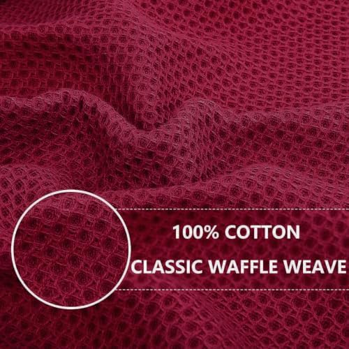 Homaxy 100% Cotton Waffle Weave Kitchen Dish Cloths 6-Pack - Image 2