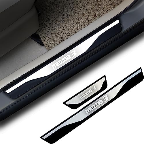 Car Door Sill Scuff Protector, for Mazda 3 2015-2022 Accessories Parts by GZBFTDHAutoAccessories