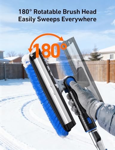 AstroAI 47" Extendable 3-in-1 Snow Brush & Ice Scrapers - Image 6