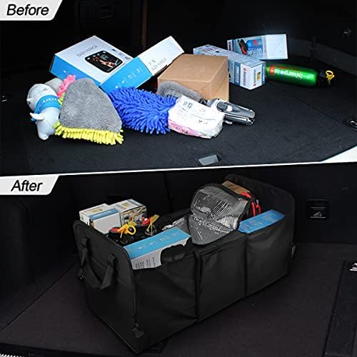 8sanlione Car Trunk Organizer, 3 Compartments, Insulated Section - Image 6