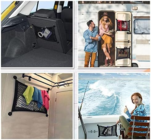 2 Pack Small Cargo Net Pocket Storage Mesh Net Elastic Automotive Cargo Nets - Image 4