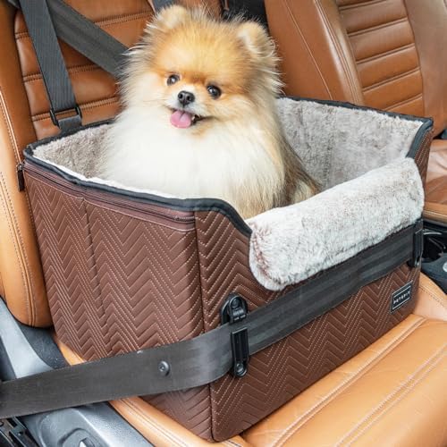 PETSFIT Car Seat for Dogs, Waterproof PU Leather Dog Car Seat for Small Dogs by Petsfit