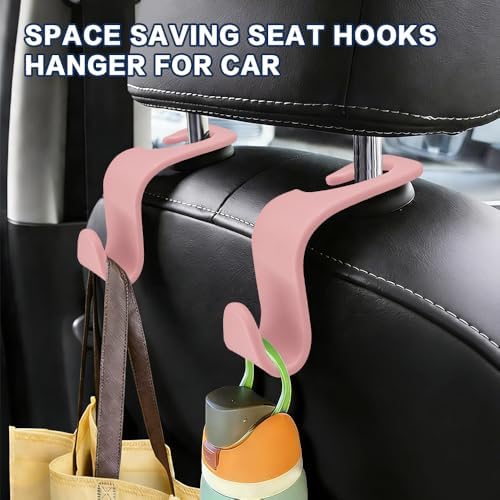 4PCS Car Seat Headrest Hooks, Car Purse Hook, Seat Back Organizer Storage - Image 3