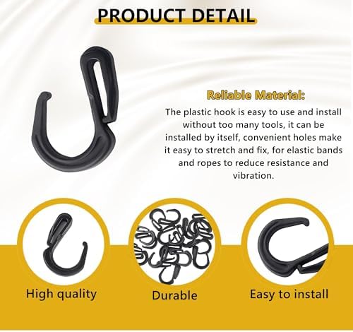 20 Pack Plastic S Hook Clips for Cargo Net - Image 4
