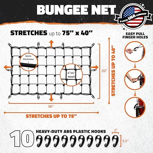 Mockins 36"x20" Heavy Duty Cargo Net - Image 3