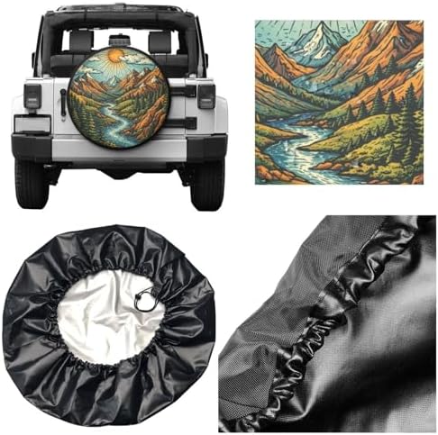 Spare Tire Cover，Mountain Camper Spare Tire Cover Waterproof Sun Protection - Image 5