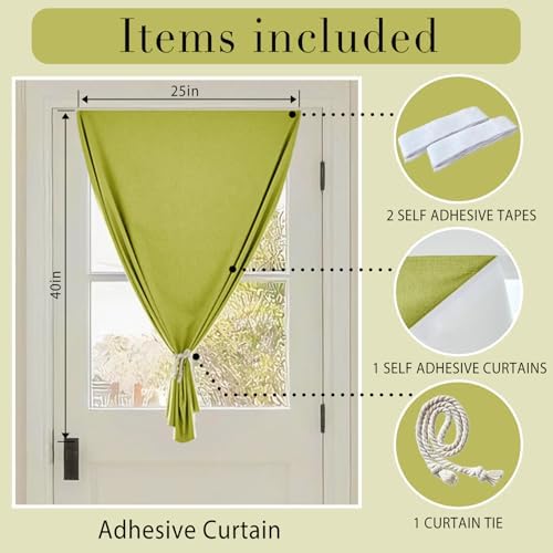 100% Blackout French Door Curtains, Room Darkening Shades Small Window Curtain - Image 6