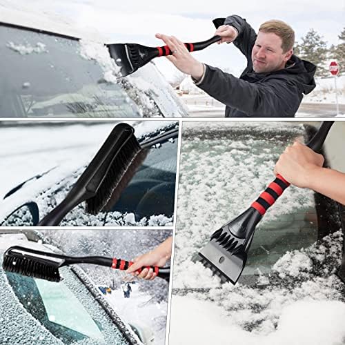 FOVAL 27" Snow Brush with Wider Ice Scraper, Snow Removal Car Brush with - Image 2